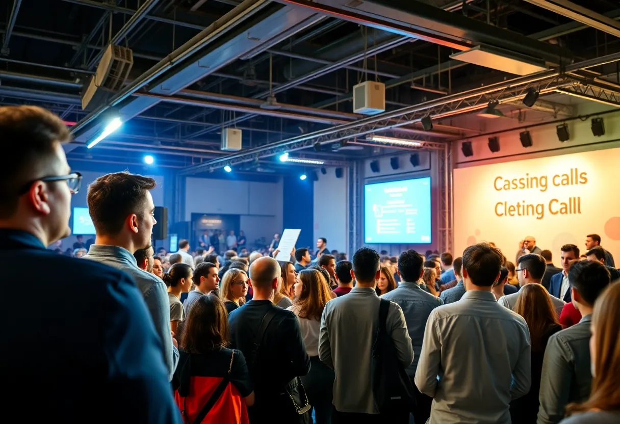 Entrepreneurs pitching ideas at Shark Tank casting call in Philadelphia