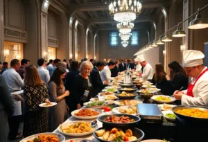 Guests enjoying the Taste America culinary event in Philadelphia.