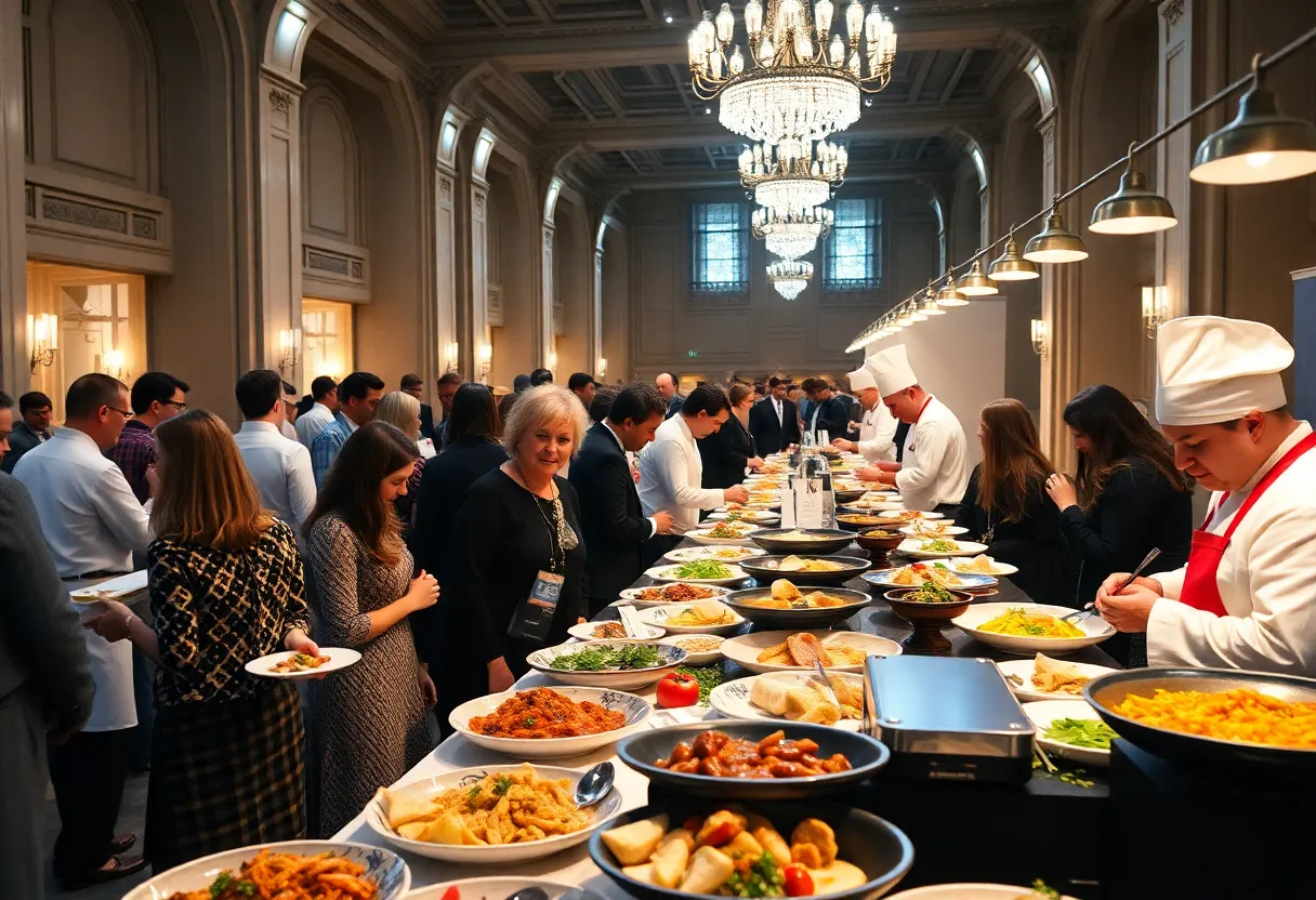 Guests enjoying the Taste America culinary event in Philadelphia.