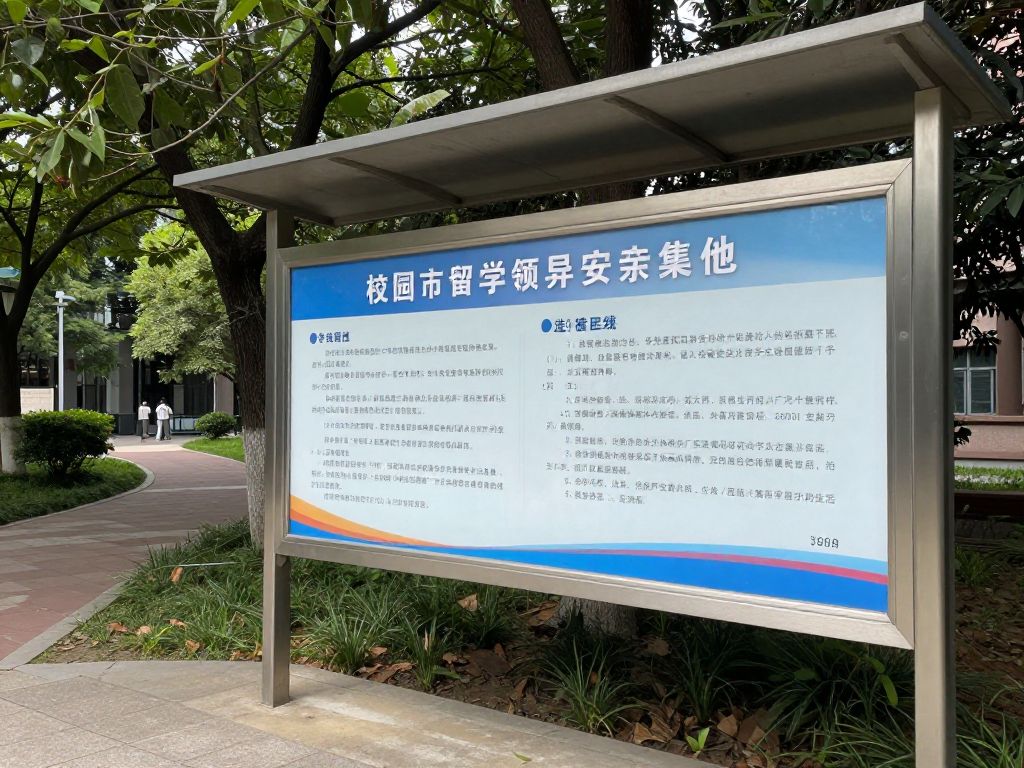 Safety alert sign at Temple University campus