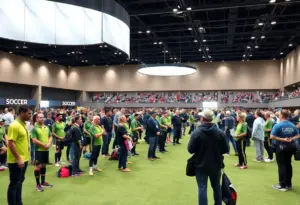 Soccer coaches participating in educational sessions at the convention.