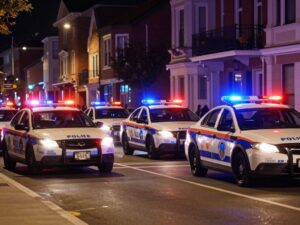 Police investigating a shooting scene in Wilmington