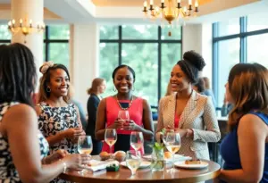 Women and youth leaders network at the Droppin’ Jewelz Brunch