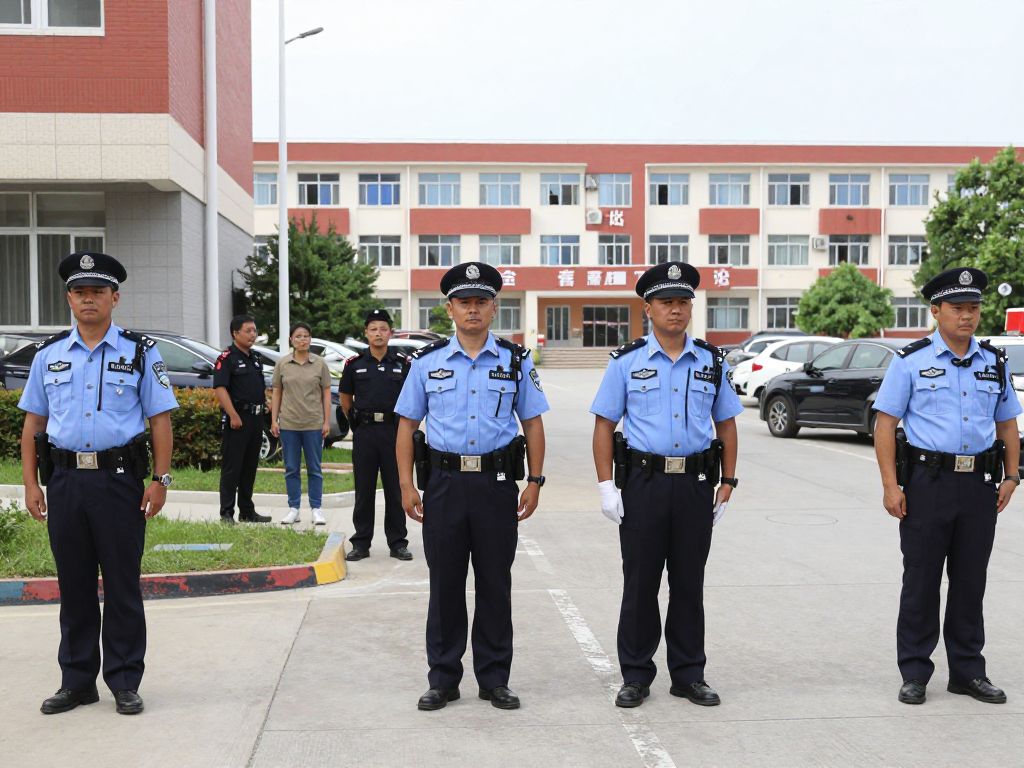 Police officers investigating a shooting scene in Woodbury