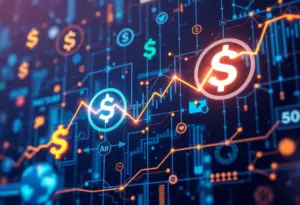 Modern financial infrastructure illustration depicting FX trading systems.