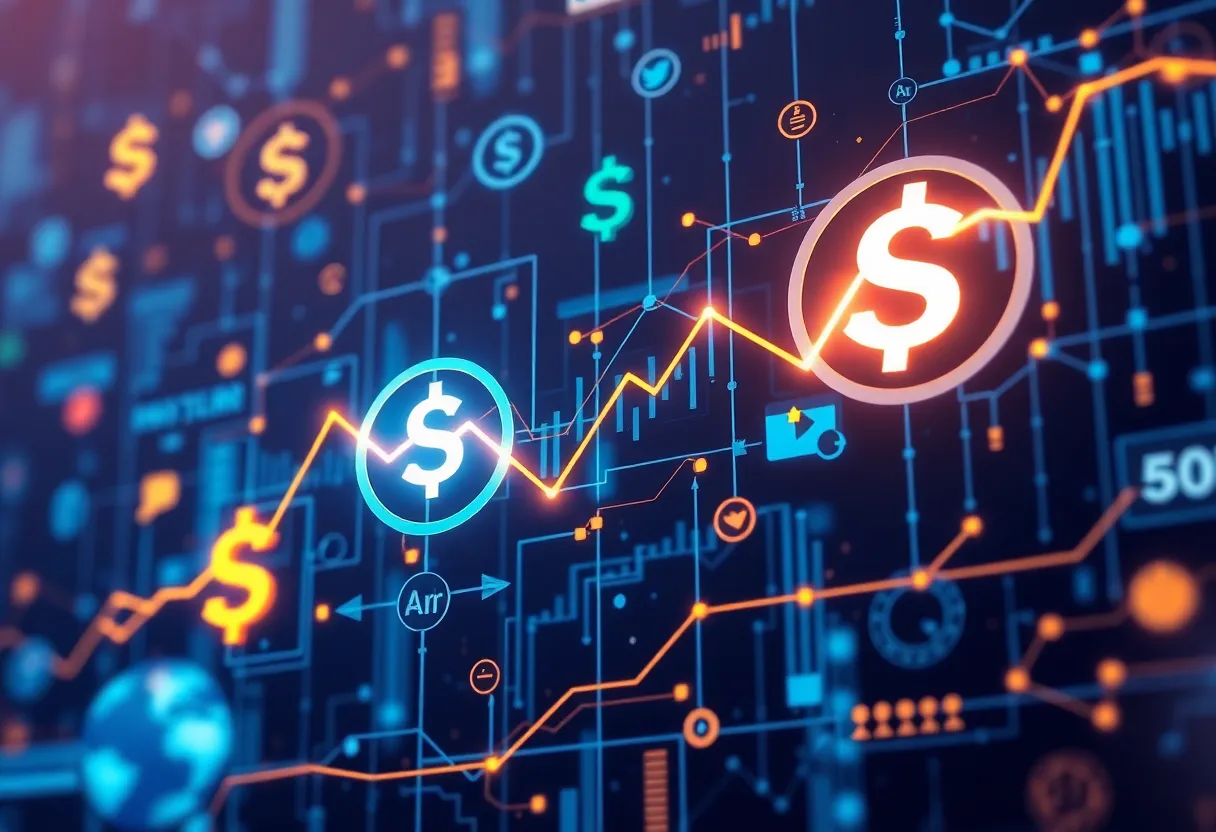Modern financial infrastructure illustration depicting FX trading systems.