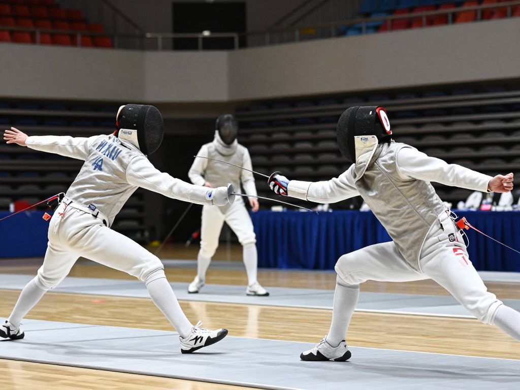 Fencers competing at the Dave Micahnik Invitational