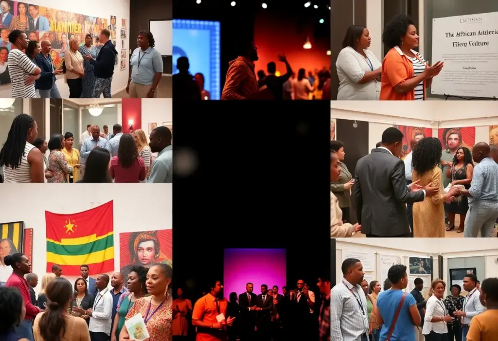 A vibrant community event celebrating Black History Month in Philadelphia.