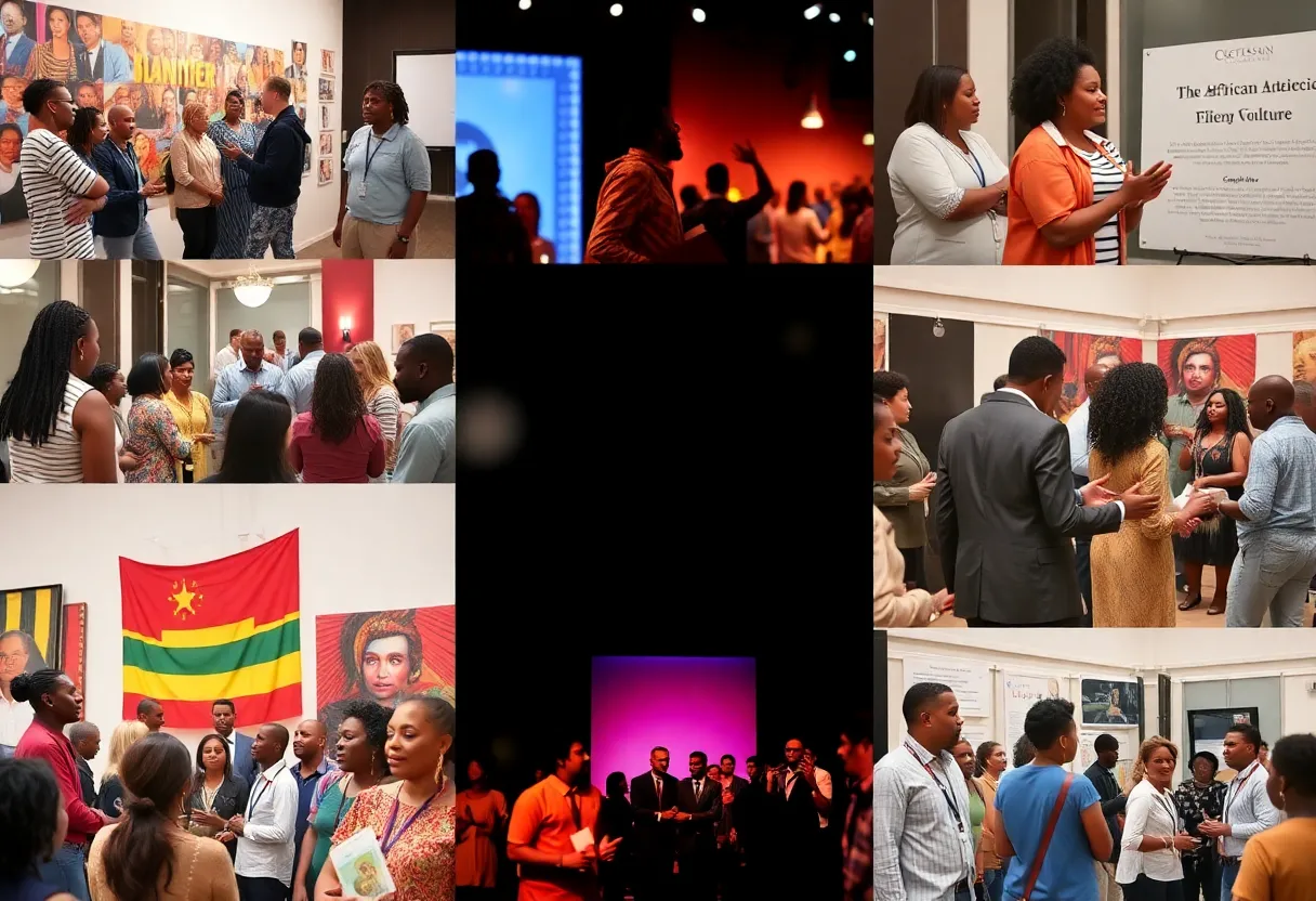 A vibrant community event celebrating Black History Month in Philadelphia.