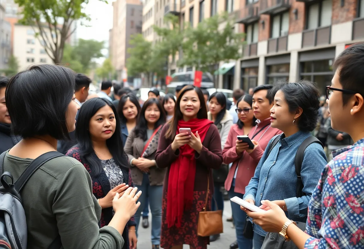 Community members engaging at the Philadelphia Asian American Film Foundation event.