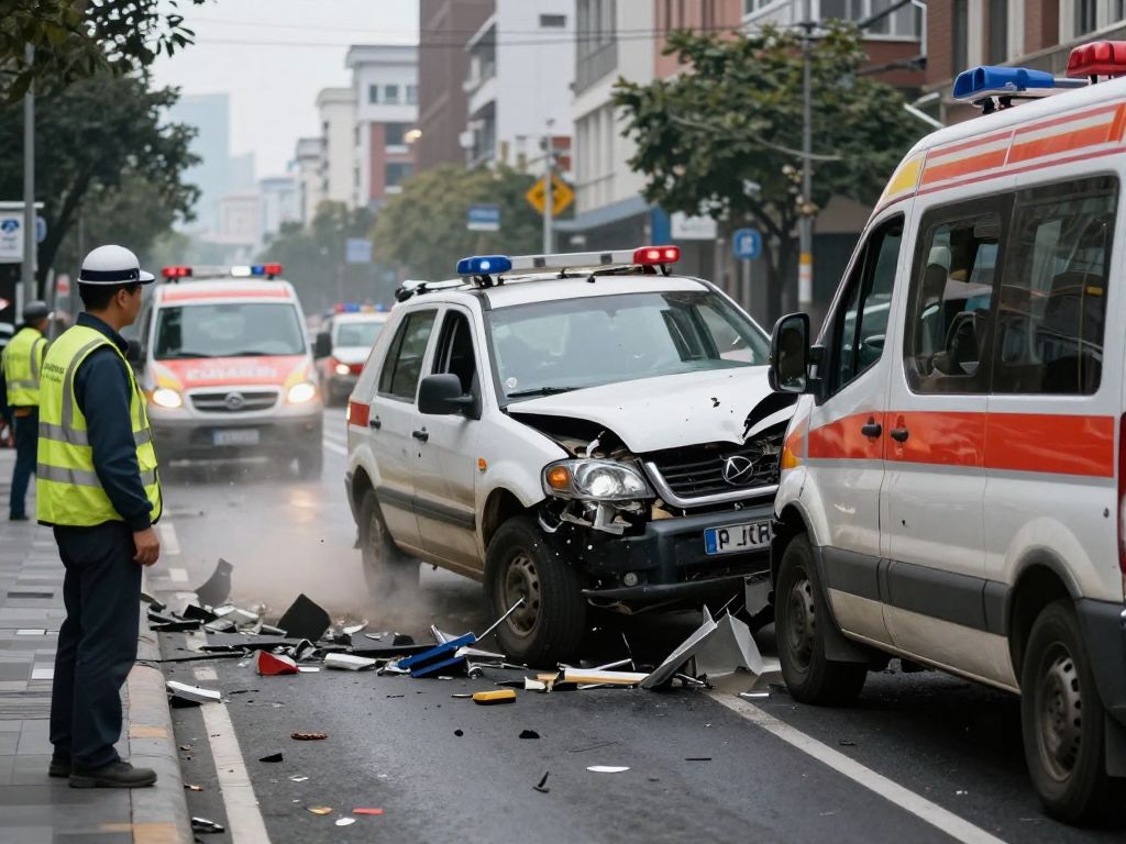 Scene of a high-speed vehicle crash in Torresdale, Philadelphia