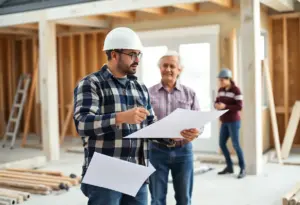 Contractor consulting with homeowner in Philadelphia