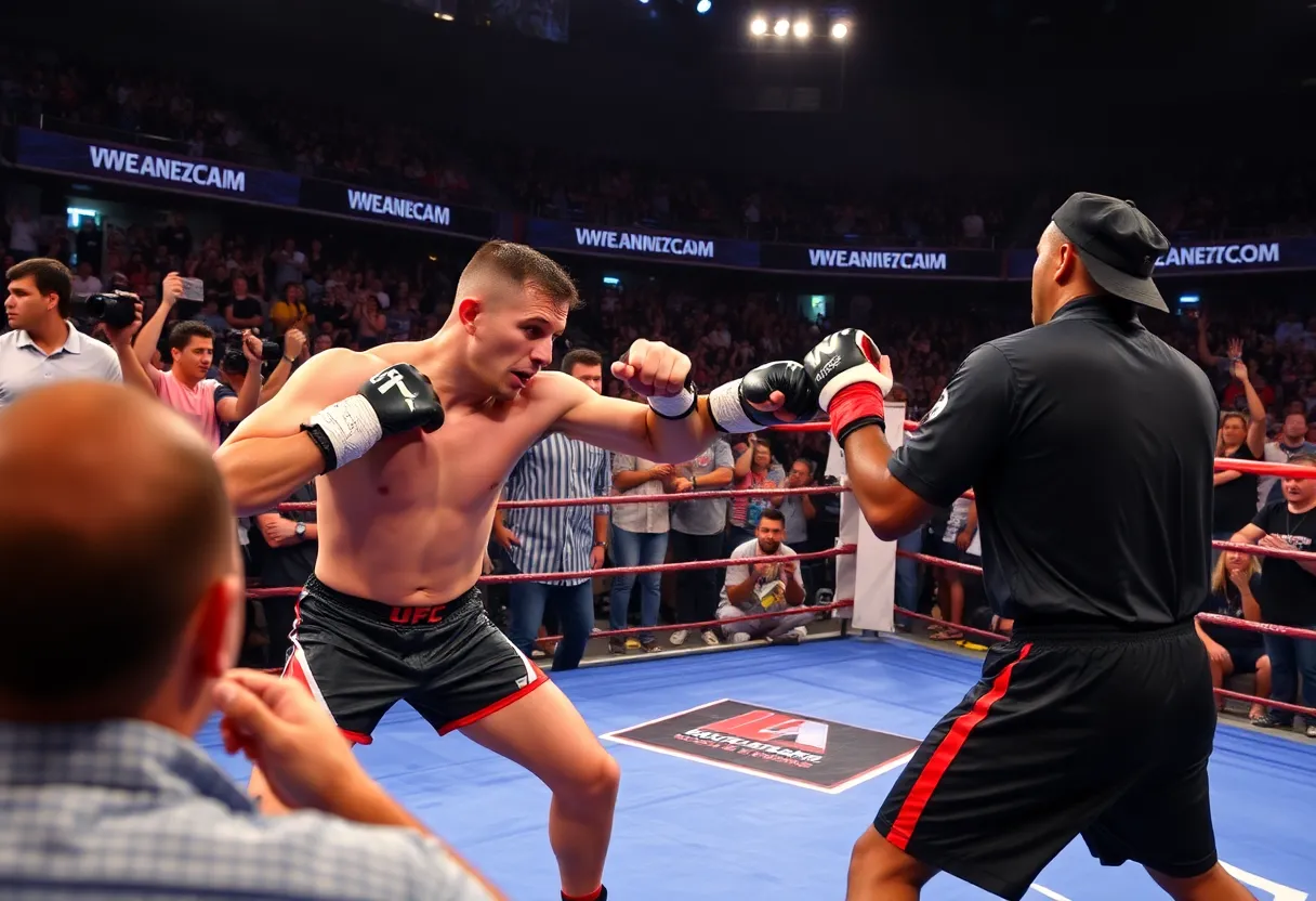 Fighters in action at KnuckleMania VI in Philadelphia