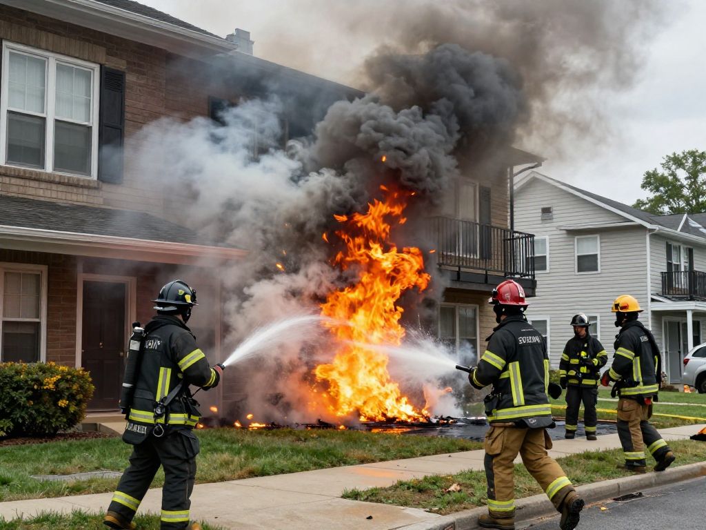 Emergency responders at the Lansdale apartment fire scene