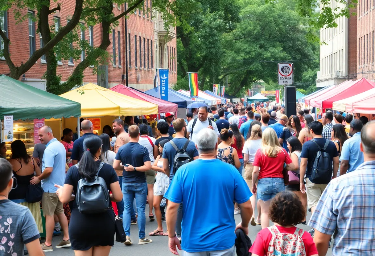 A lively scene from a neighborhood festival in Philadelphia.