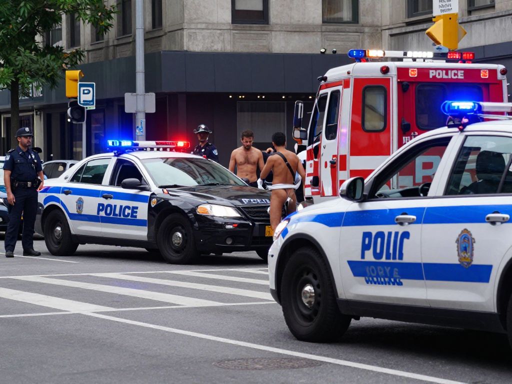 Police vehicle at the scene of an incident in Norristown