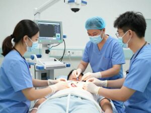 Healthcare professionals at Penn Medicine discussing organ transplantation strategies