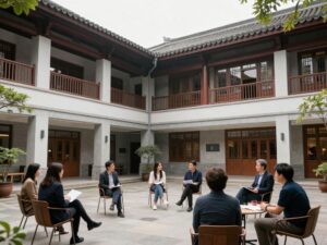The exterior view of Perry World House at the University of Pennsylvania
