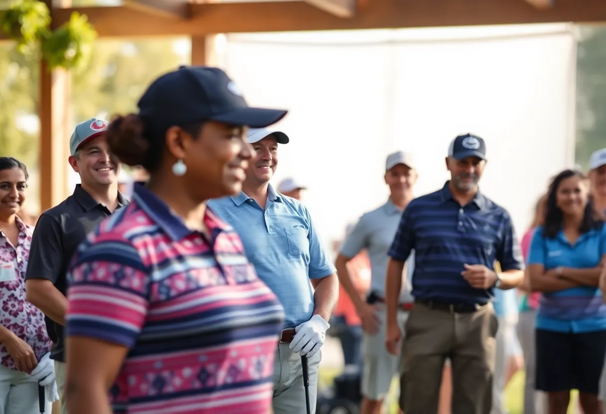 Golfers participating in a Philadelphia PGA tournament
