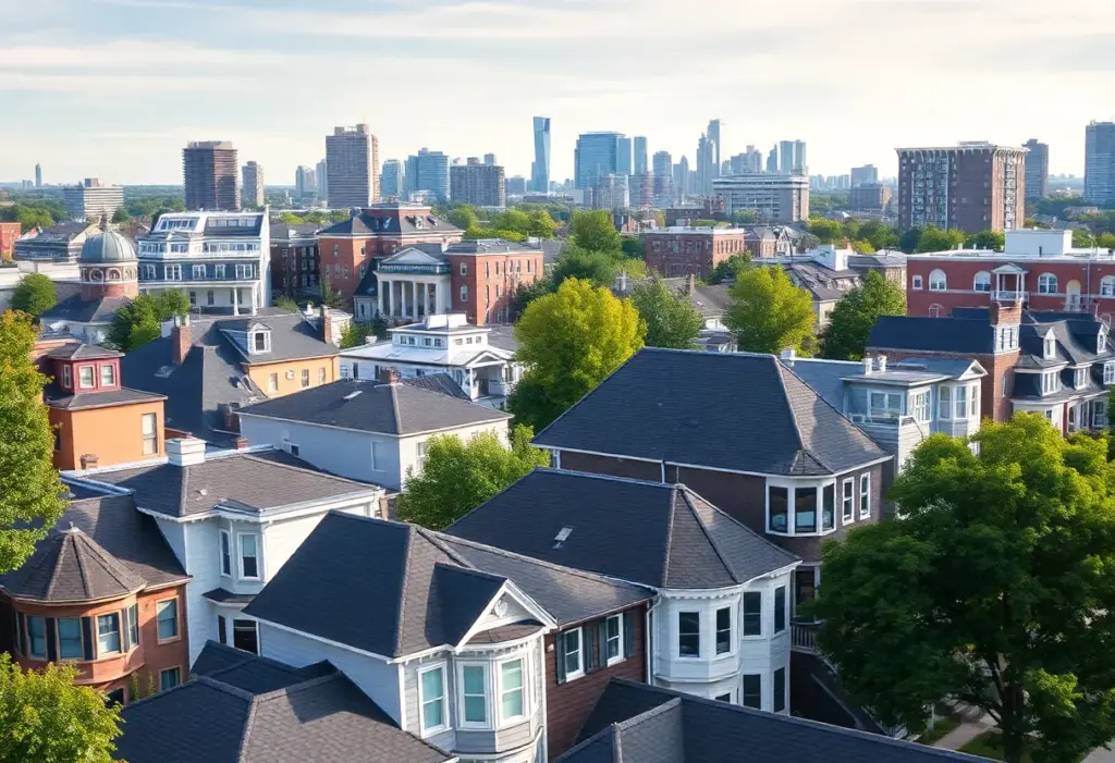 A collage of Philadelphia neighborhoods highlighting unique architectural styles for custom home building.
