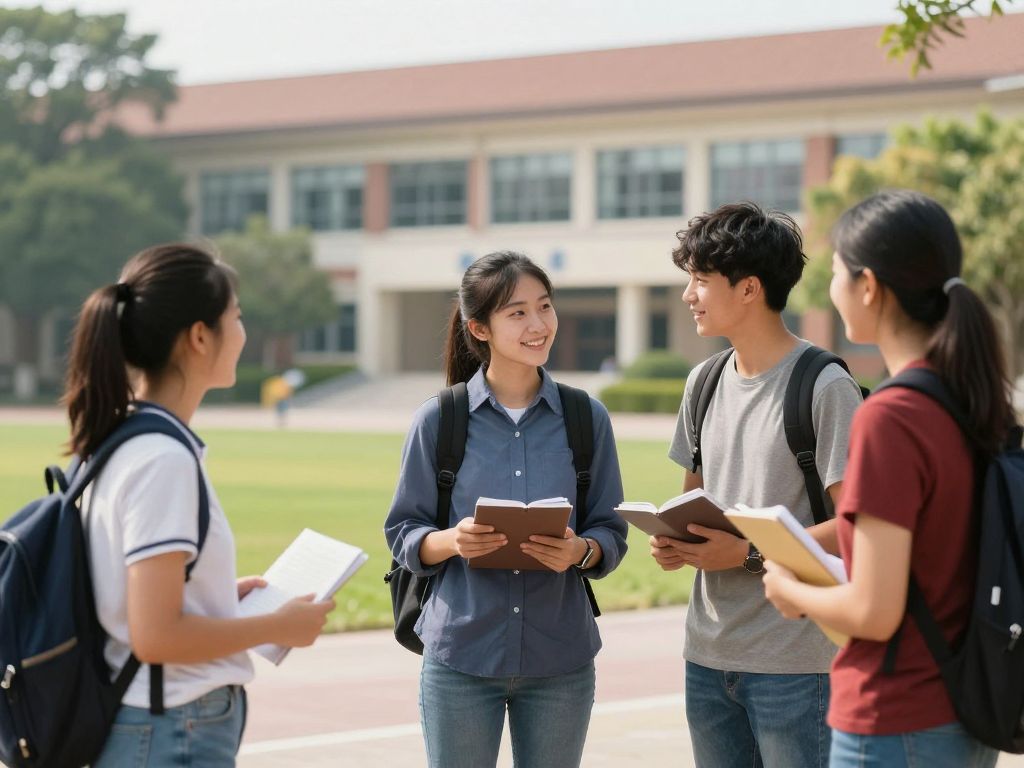 Scene from a college campus symbolizing success and opportunity