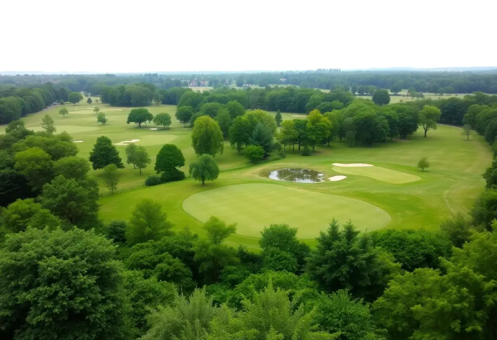 Conceptual design of Merrist Wood Golf Course showing new features.