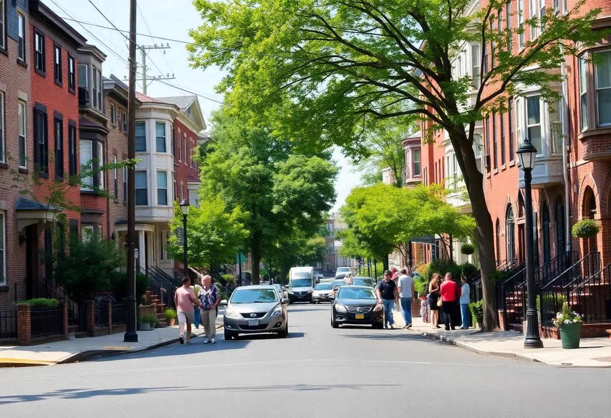 Vibrant street view of a Philadelphia neighborhood