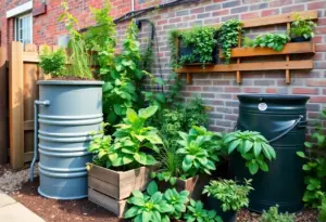 A vibrant sustainable garden in an urban setting of Philadelphia