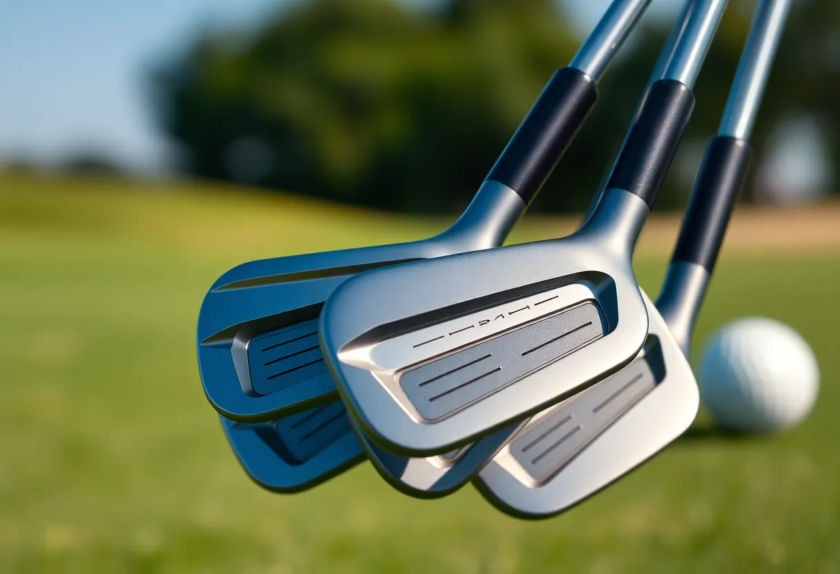 VGI03 irons from Vice Golf positioning on the golf course.