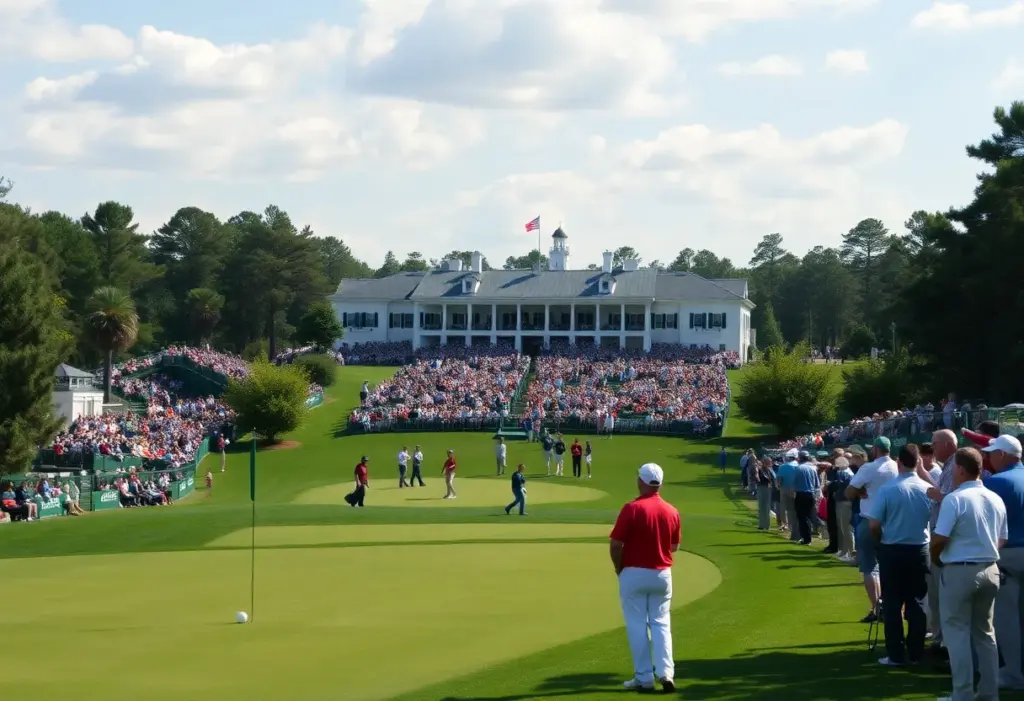 Beautiful view of Augusta National Golf Club during The Masters Tournament