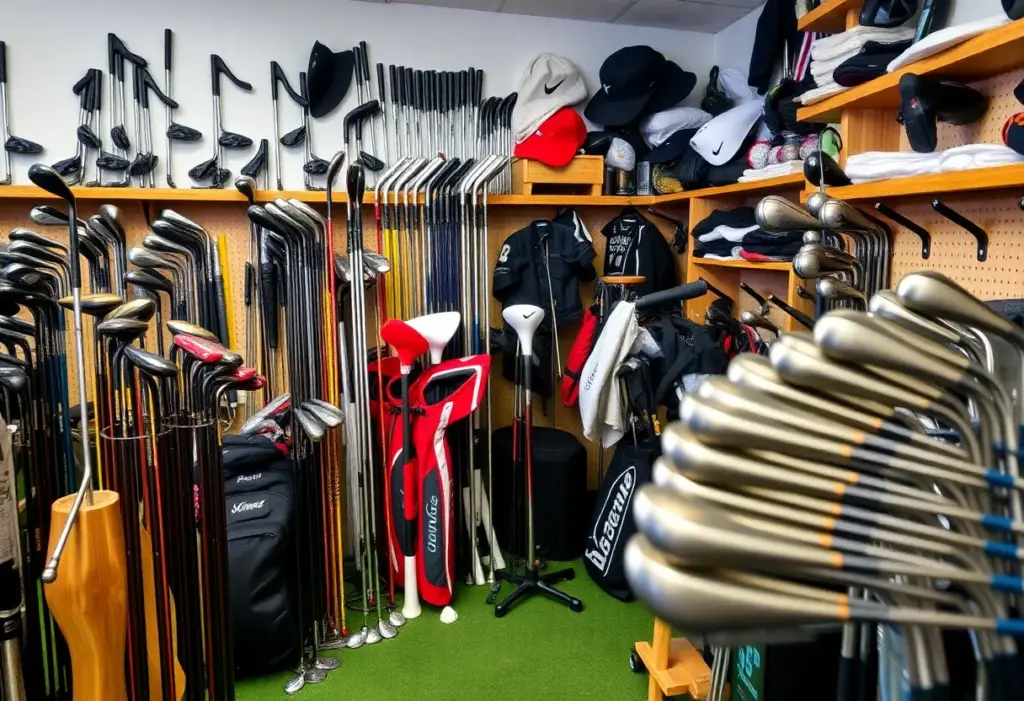 A collection of custom golf clubs and tools for DIY golf equipment creation.