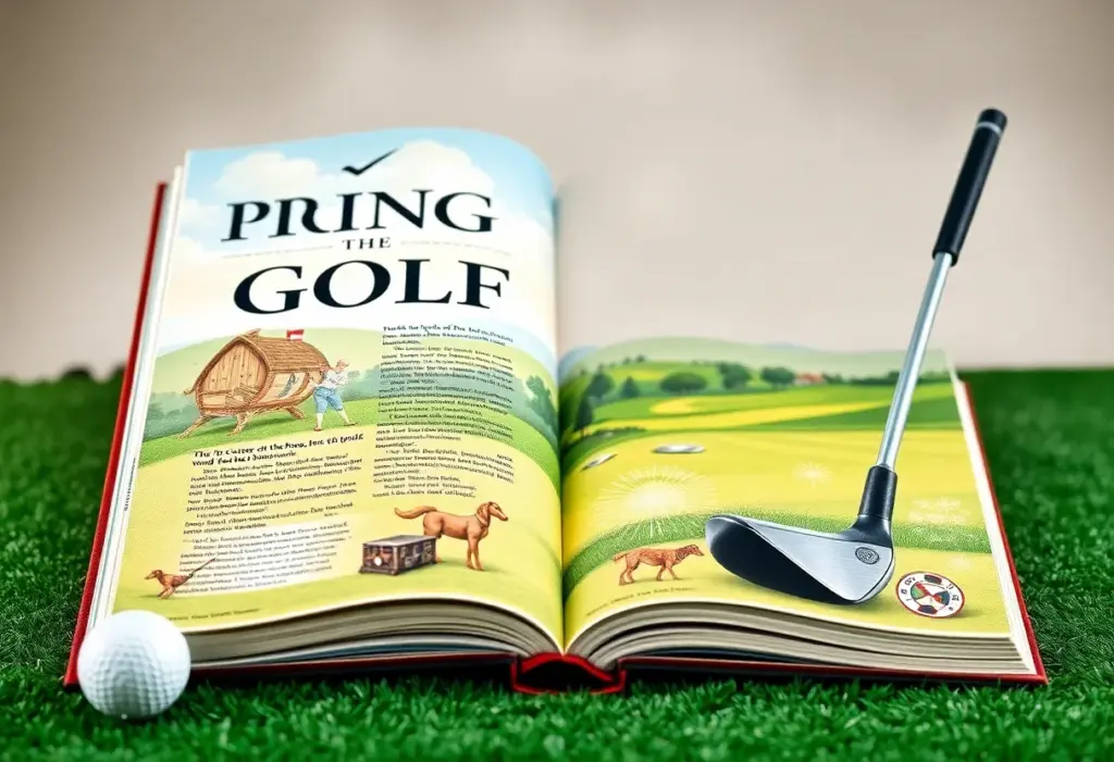 Cover of the book 'And The Putter Went...PING' showcasing golf equipment